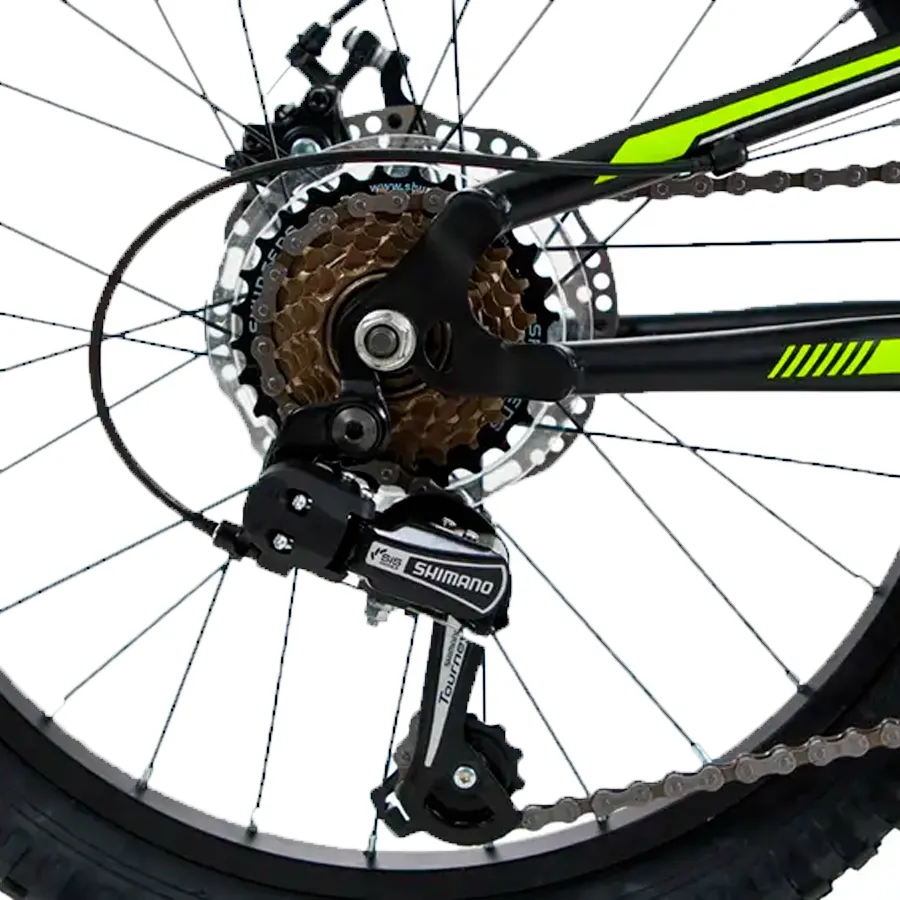 Imagen 2 de 5 de Bicicleta TopMega Slider R20 7V-NEGRO/AMARILLO