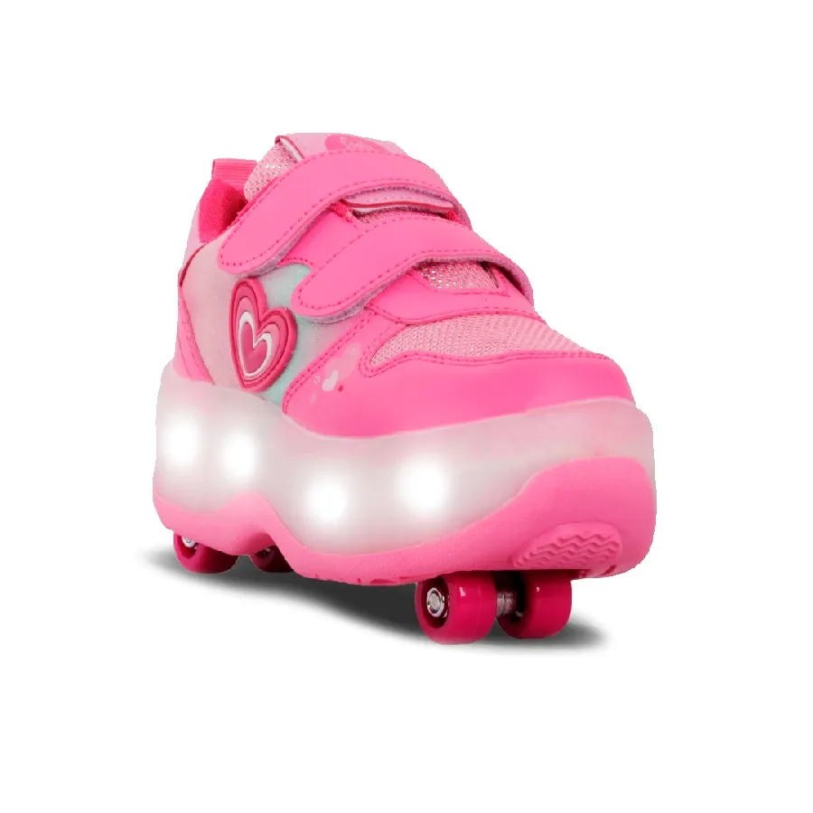 Imagen 1 de 3 de Zapatillas Footy Roll Coll con Ruedas+Luz Led-FUCSIA/ROSA