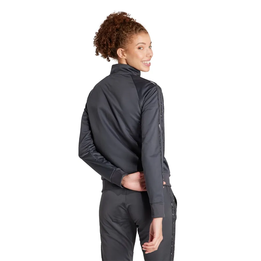 Imagen 1 de 5 de Campera adidas Animal Print 3 Tiras-NEGRO