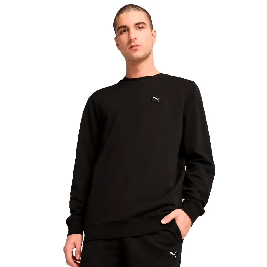 Imagen 0 de 3 de Buzo Puma Essentials Elevated crew-NEGRO