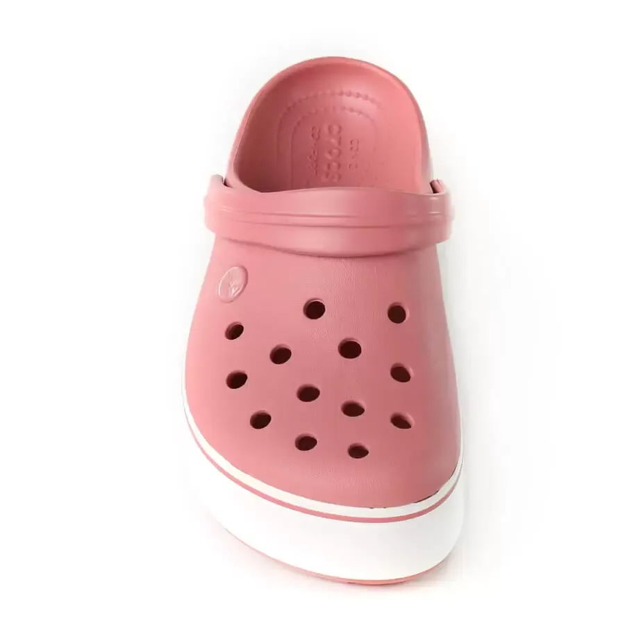 Imagen 2 de 5 de Ojotas Crocs Crocband Platform-ROSA/BLANCO