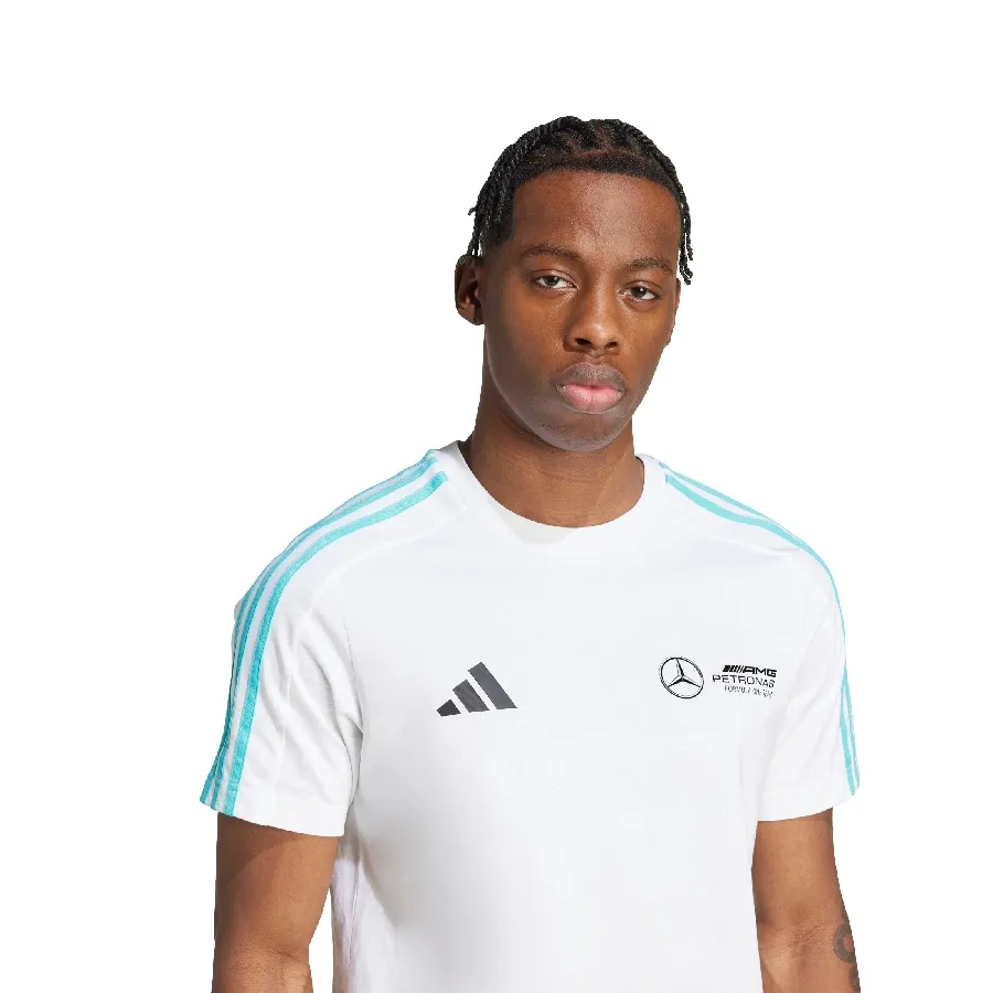 Imagen 4 de 5 de Remera adidas ADN Mercedes- AMG Petronas Formula One Team-BLANCO/TURQUESA/NEGRO