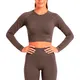 top-kamp-kalma-crop-manga-larga-seamless-CHOCOLATE