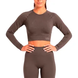 Top Kamp Kalma Crop Manga Larga Seamless