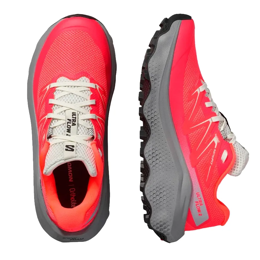 Imagen 3 de 6 de Zapatillas Salomon Ultra Flow 2-CORAL FLUOR/GRIS/BLANCO