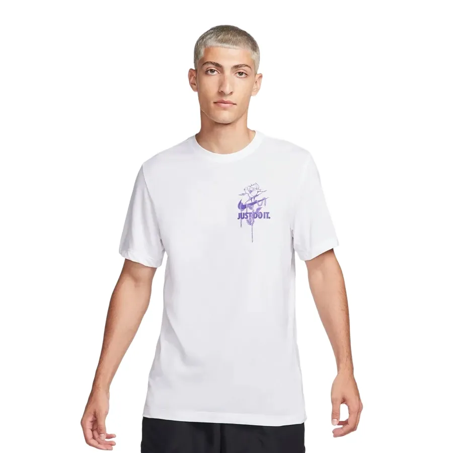 Imagen 0 de 4 de Remera Nike Dri-Fit 3-BLANCO/VIOLETA