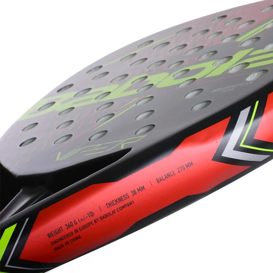Imagen 2 de 4 de Paleta Babolat Viper 2020-NEGRO/ROJO/LIMA