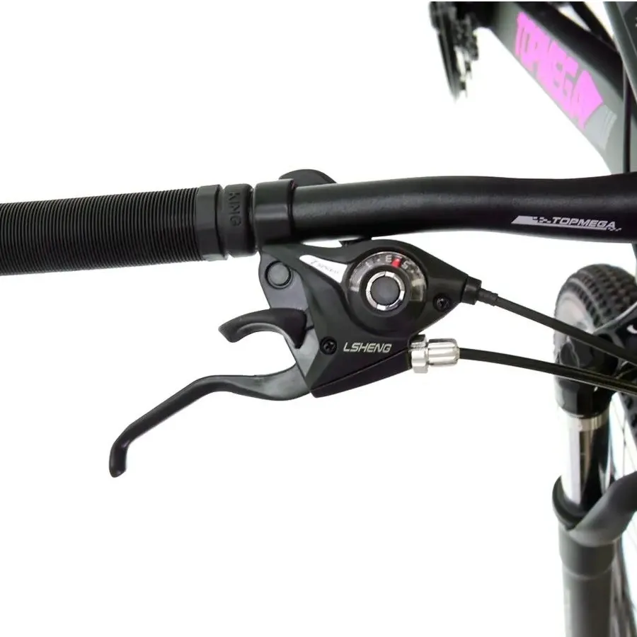 Imagen 4 de 5 de Bicicleta TopMega Mtb Regal R29 21V-NEGRO/ROSA
