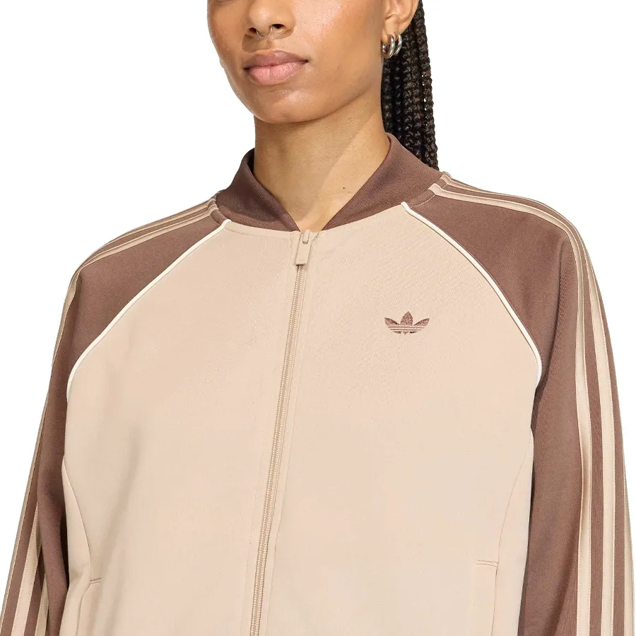 Imagen 4 de 6 de Campera adidas originals Sst Loose-BEIGE/MARRON