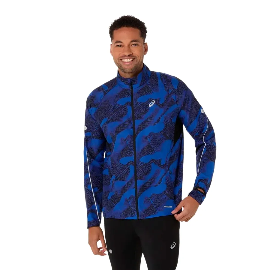 Imagen 0 de 7 de Campera Asics Road Lite-Show Packable-AZUL/MARINO