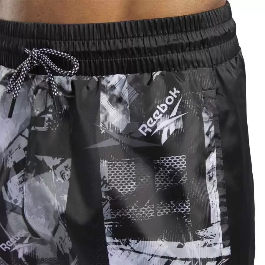 Imagen 3 de 4 de Pantalón Reebok Con Puño Myt-NEGRO/BLANCO