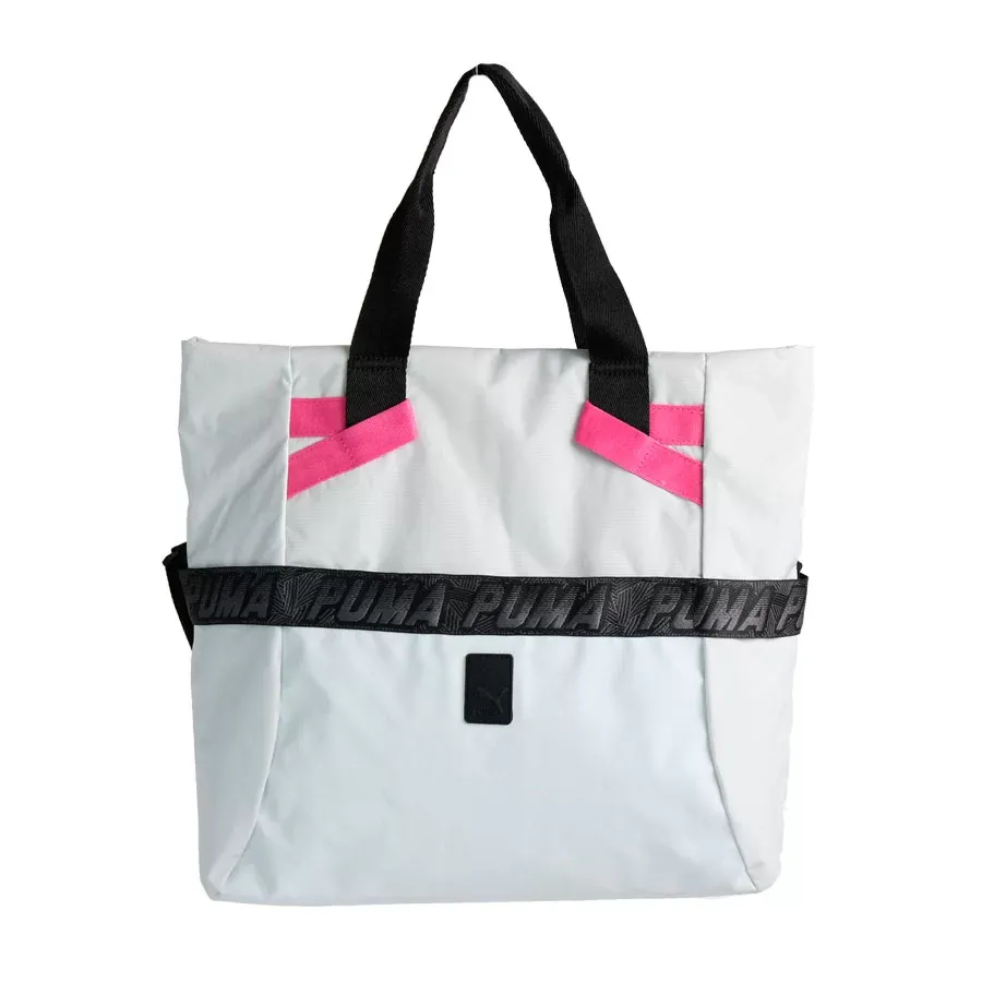 Imagen 2 de 3 de Bolso Puma Evo Plus Shopper Woven-GRIS/NEGRO/ROSA