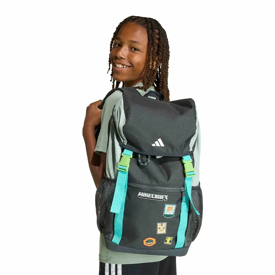Imagen 6 de 7 de Mochila Adidas Minecraft-NEGRO/VERDE/TURQUESA