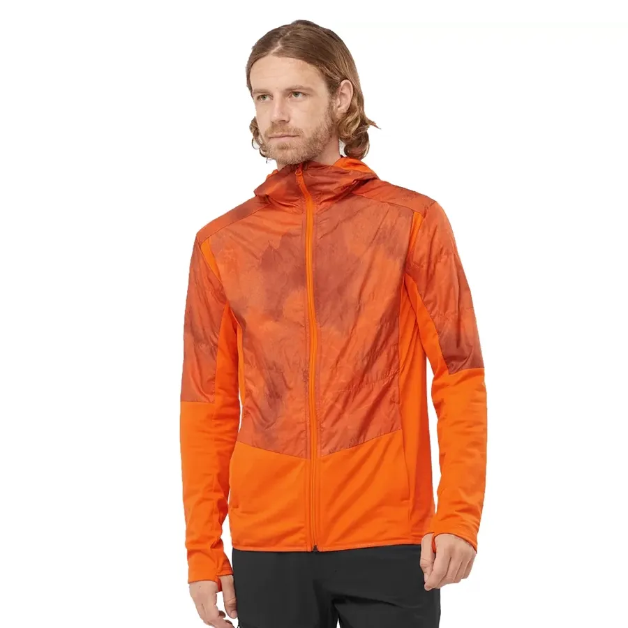 Imagen 1 de 3 de Campera Salomon Outline As Hybrid Mid-NARANJA