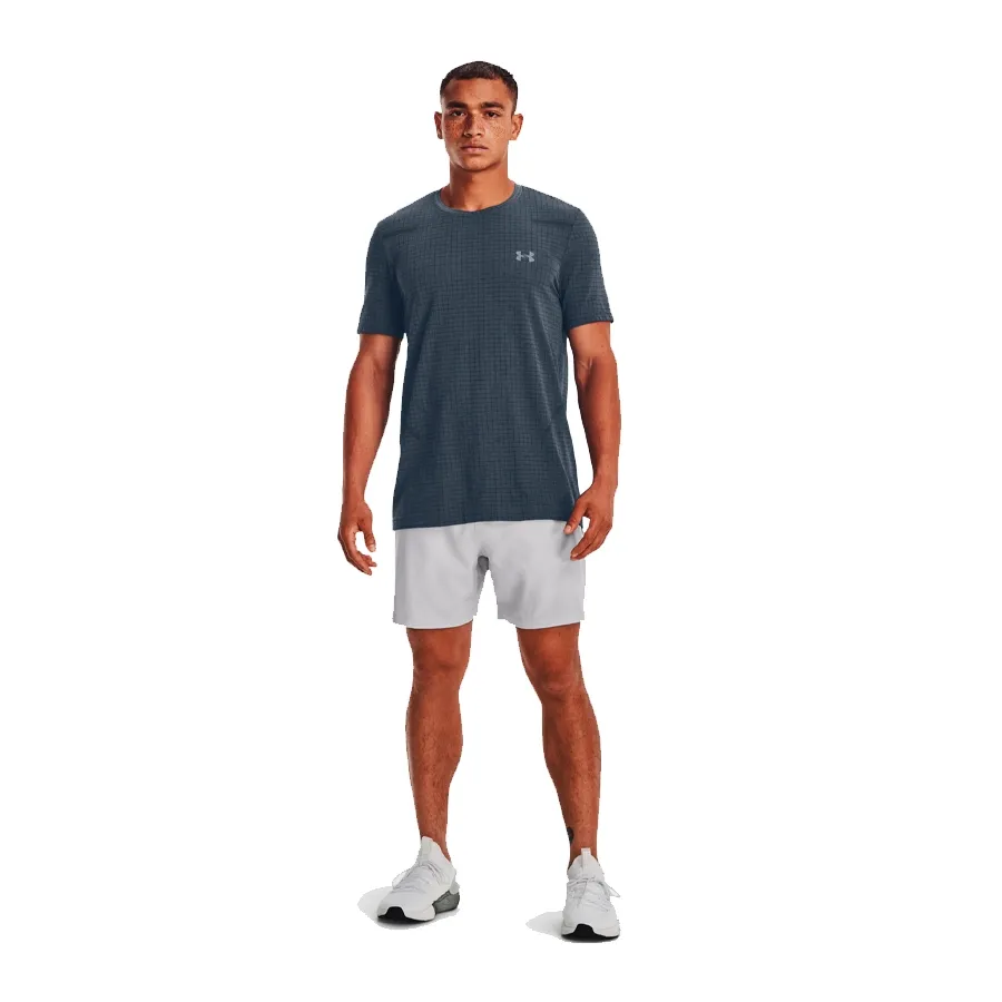 Imagen 4 de 6 de Remera Under Armour Seamless Grid-MARINO