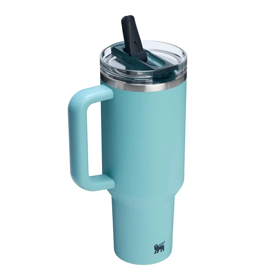 Imagen 1 de 4 de Vaso Stanley Quencher ProTour Flip Straw 1.18L-CELESTE/NEGRO