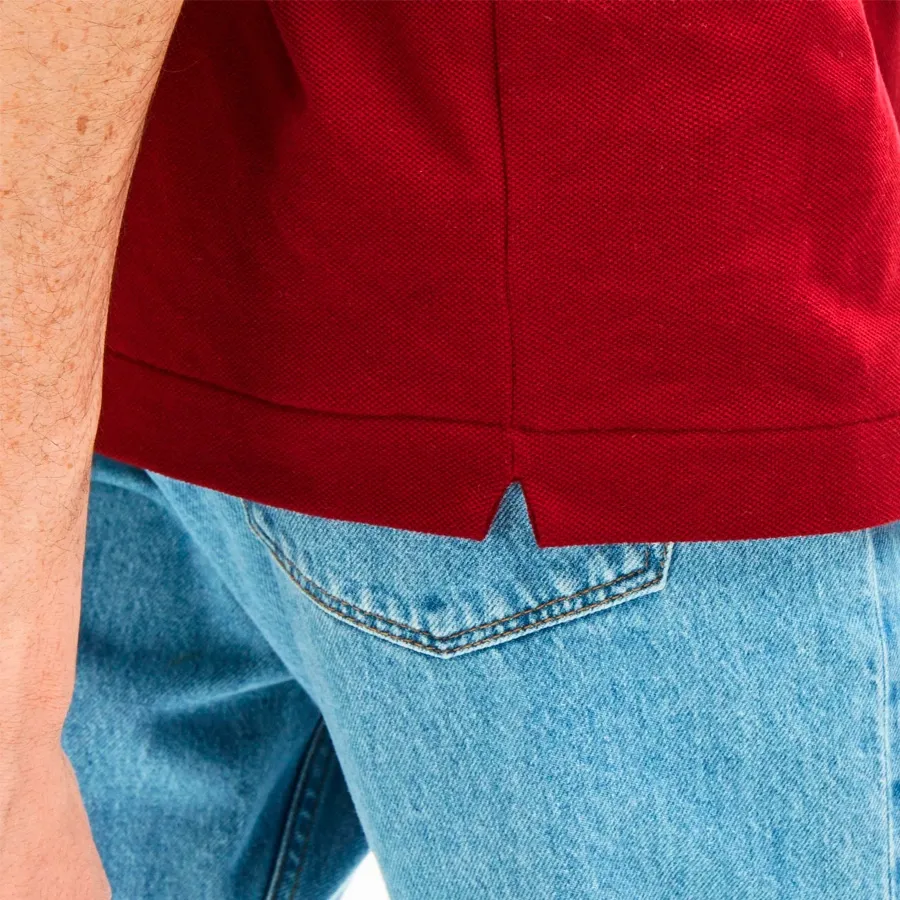 Imagen 4 de 5 de Remera Lacoste Chemise Col Bord-BORDO