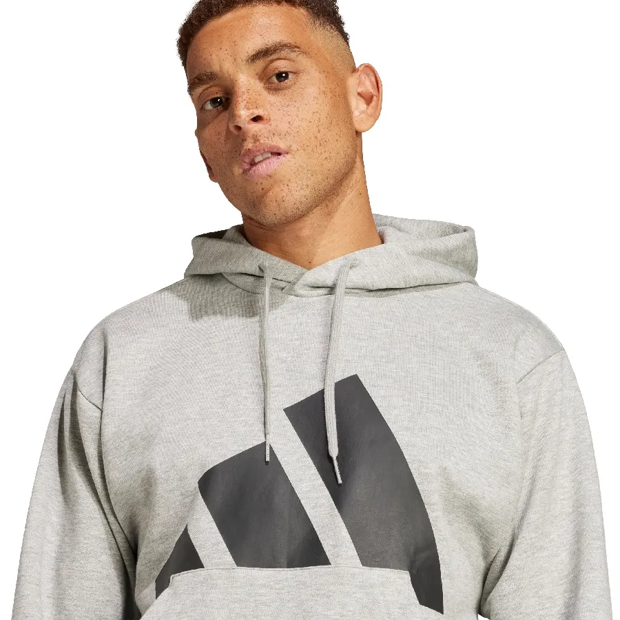 Imagen 3 de 5 de Buzo adidas Essentials Big Logo-GRIS/NEGRO