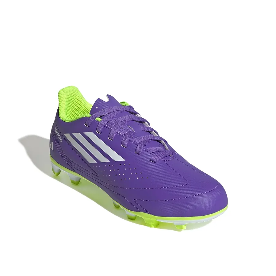 Imagen 1 de 7 de Botines adidas Deportivo III Fg J-MORADO/AMARILLO FLUOR
