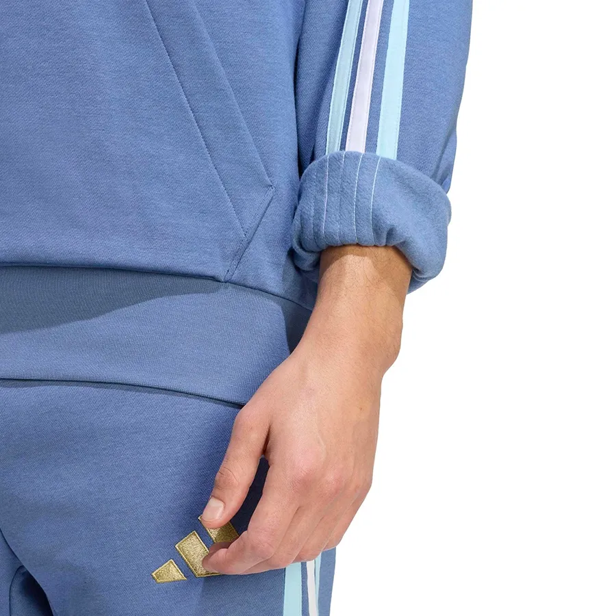 Imagen 4 de 5 de Buzo Con Capucha adidas Adn Argentina-CELESTE