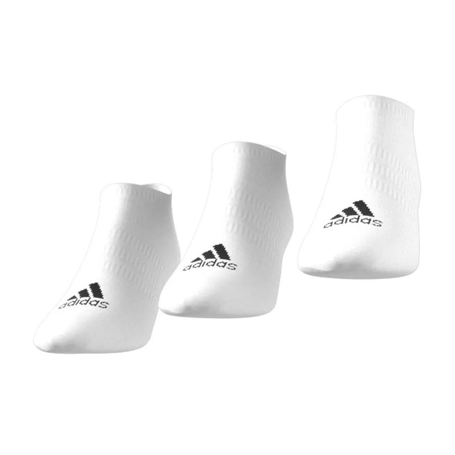 Imagen 2 de 4 de Medias adidas Invisibles Delgadas Pack x 3-BLANCO/NEGRO