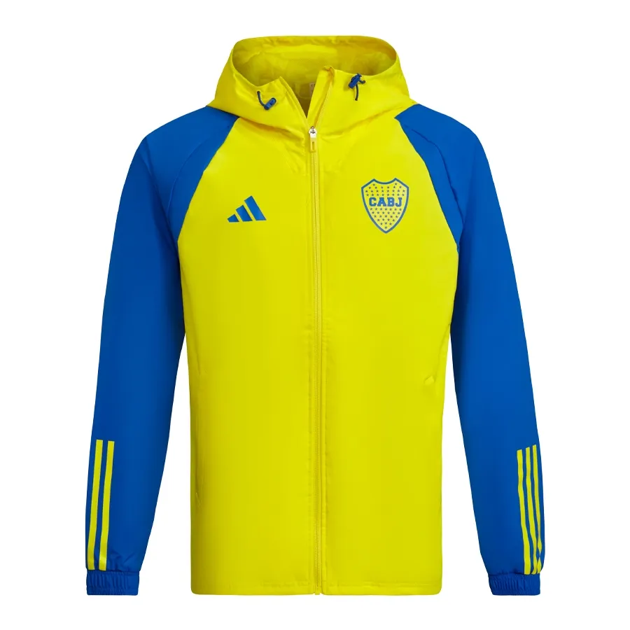 Imagen 0 de 2 de Campera adidas Boca Juniors Weather-AMARILLO/AZUL