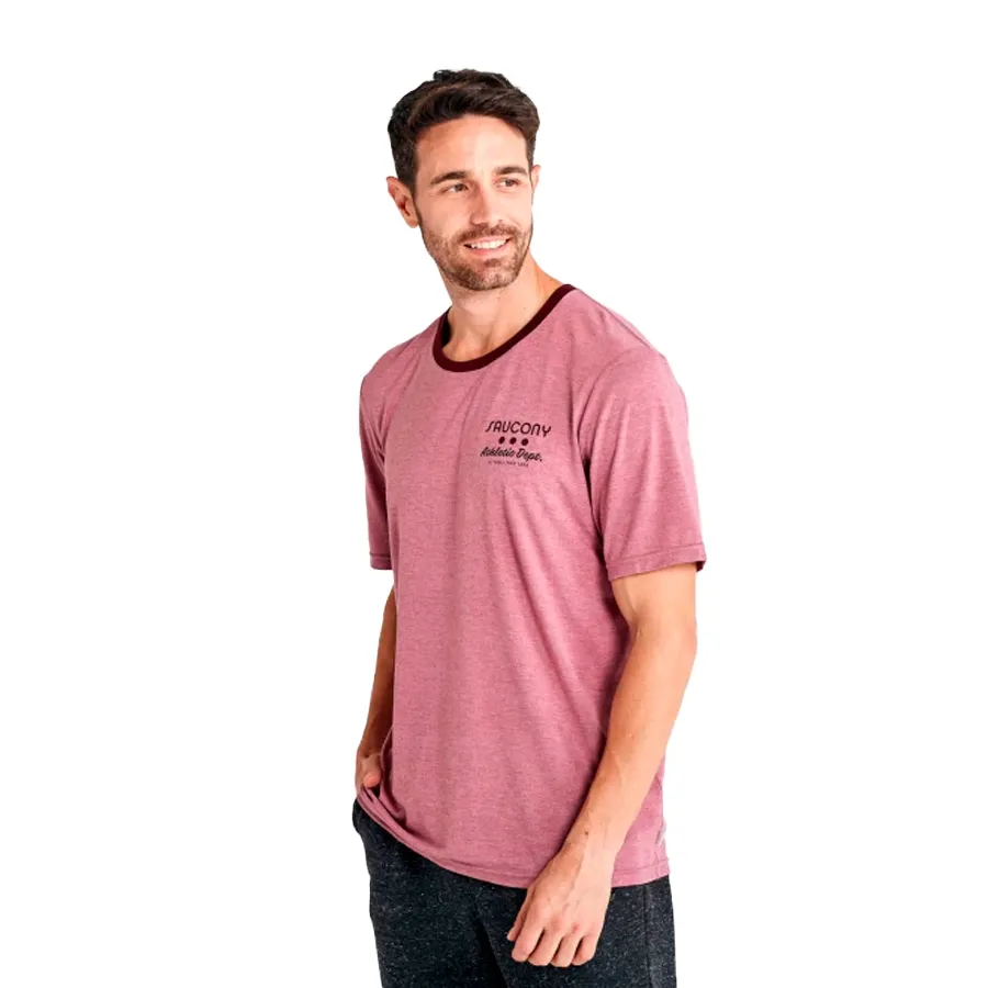 Imagen 1 de 5 de Remera Saucony Rested-BORDO/GRIS
