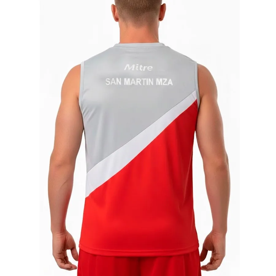 Imagen 1 de 3 de Musculosa Mitre Dublin San Martin Mendoza 25-GRIS/BLANCO/ROJO