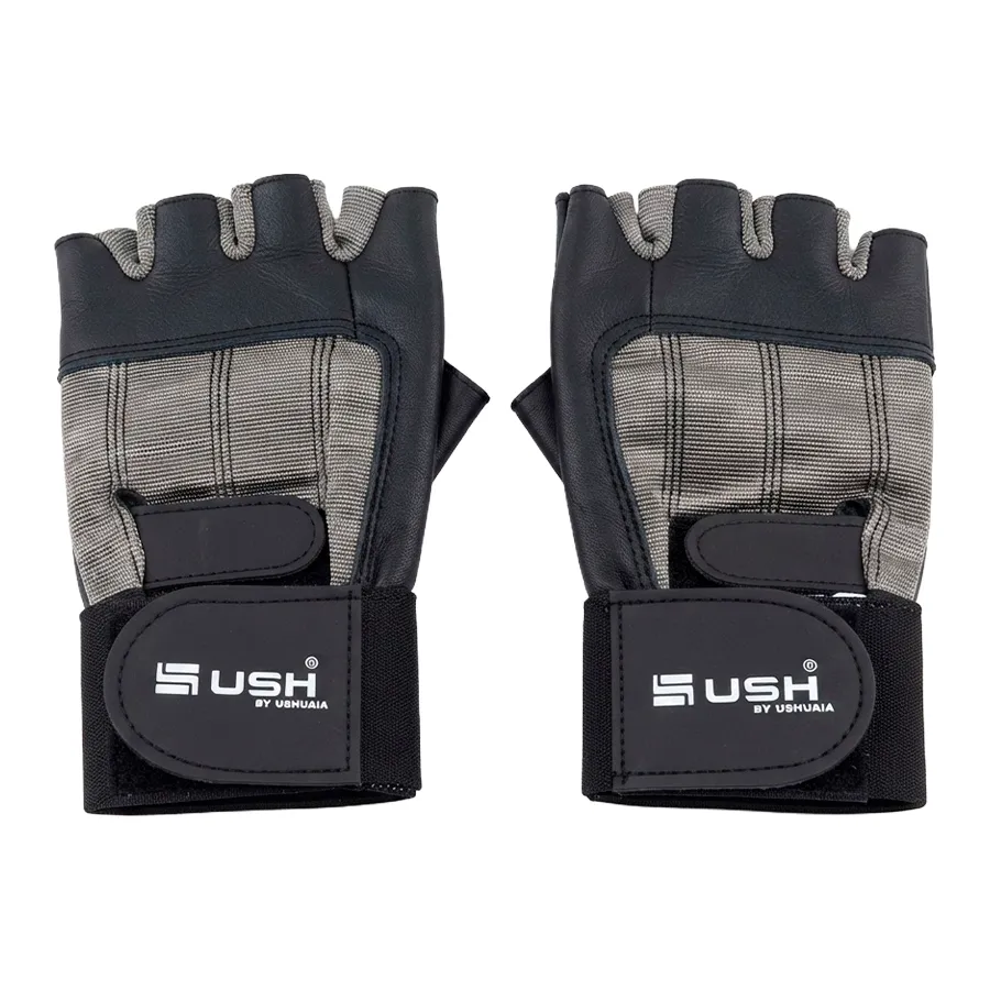 Imagen 0 de 2 de Guantes Ushuaia De Pesas C/ Muñequera-NEGRO/GRIS