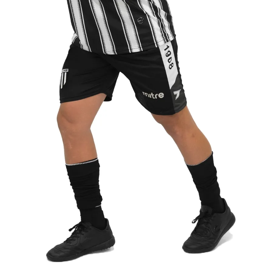 Imagen 3 de 4 de Shorts Mitre Oficial Gimnasia y Esgrima 23-NEGRO/BLANCO