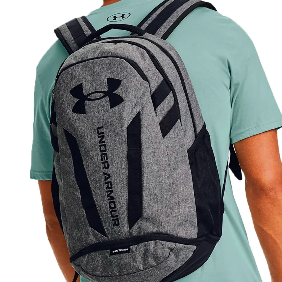 Imagen 5 de 6 de Mochila Under Armour Hustle 5.0-GRIS/NEGRO