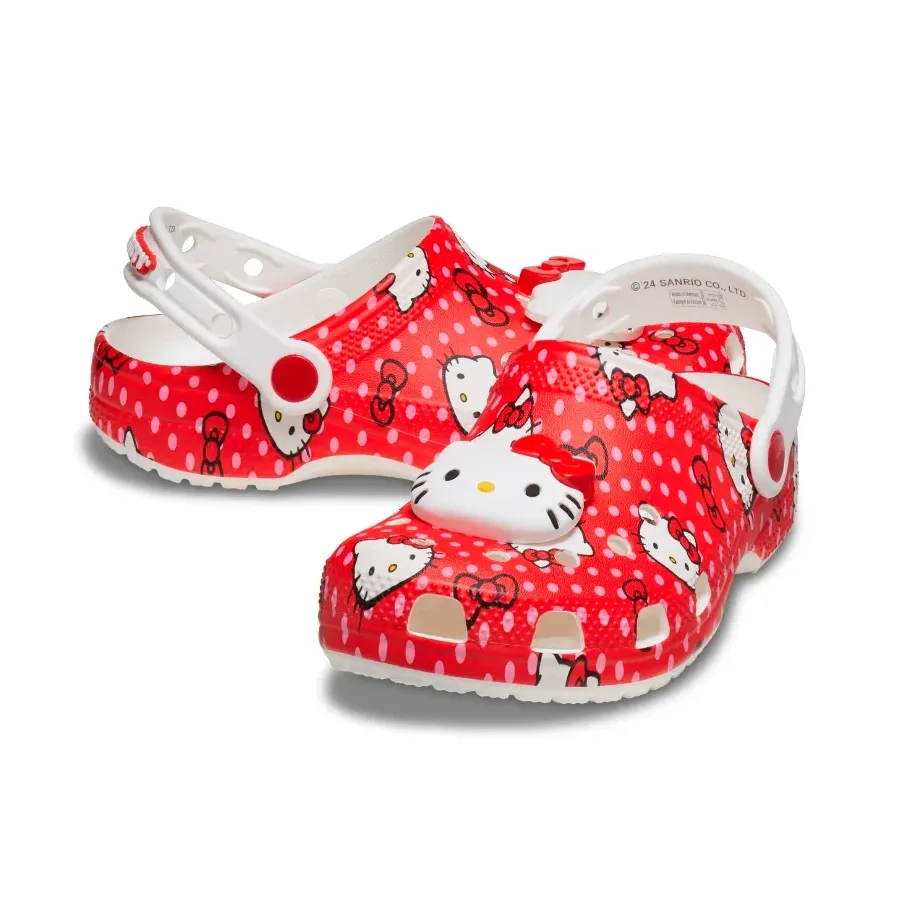 Imagen 2 de 7 de Sandalias Crocs Hello Kitty Classic Clog-ROJO/BLANCO