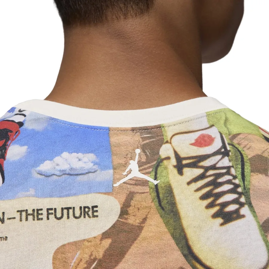 Imagen 3 de 4 de Remera Nike Camiseta Jordan Flight Essential Crew-MULTICOLOR