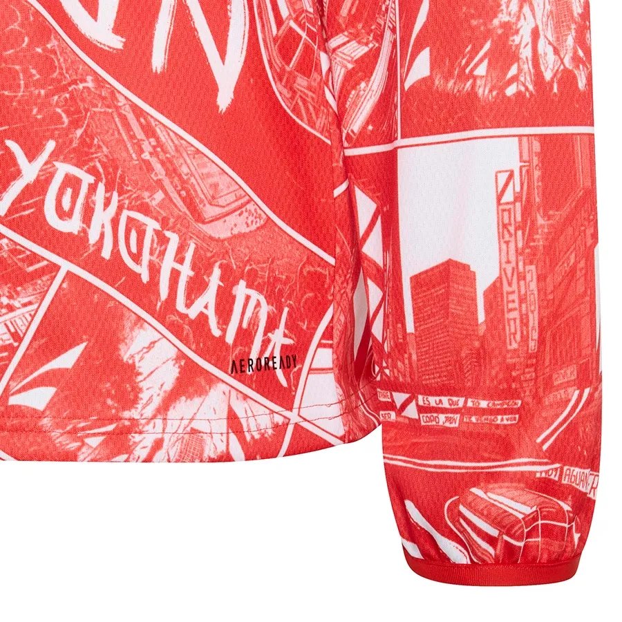 Imagen 4 de 5 de Camiseta adidas Precalentamiento River Plate 25/26-ROJO/BLANCO