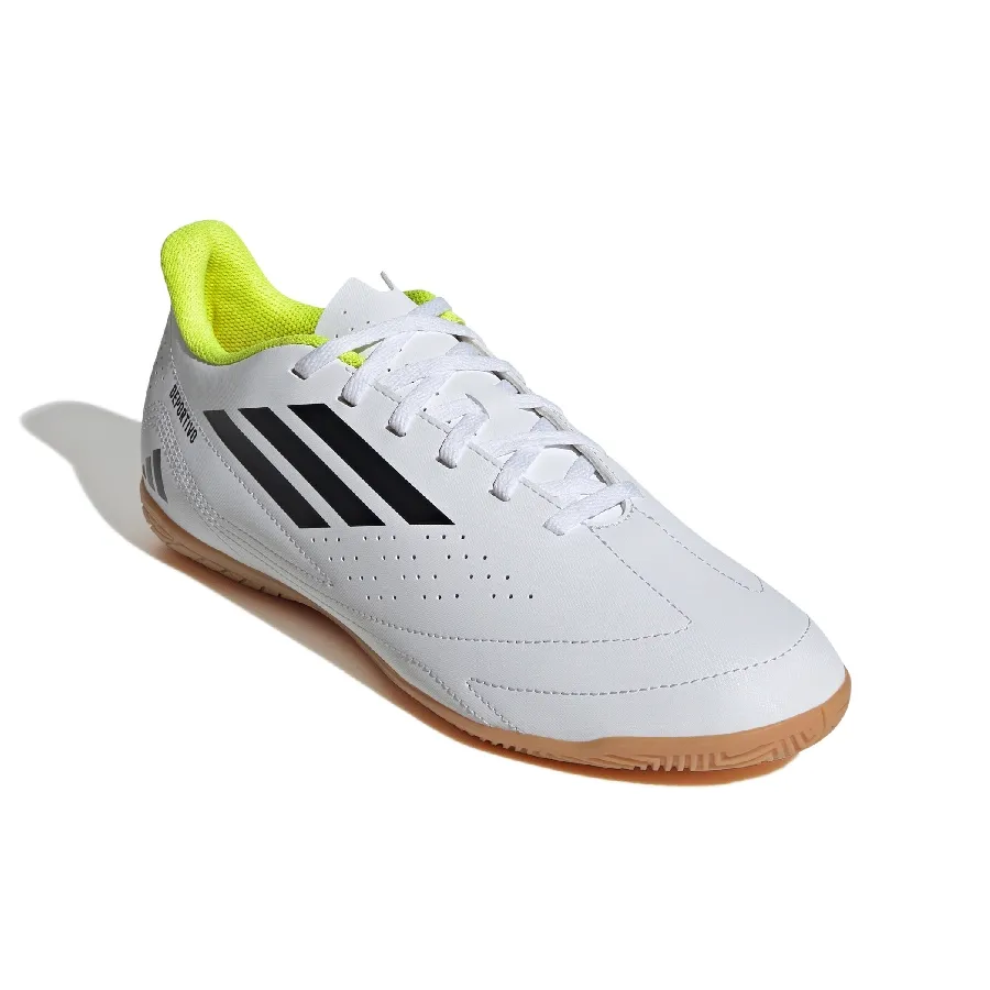 Imagen 1 de 8 de Botines adidas Deportivo III In-BLANCO/NEGRO/AMARILLO FLUOR