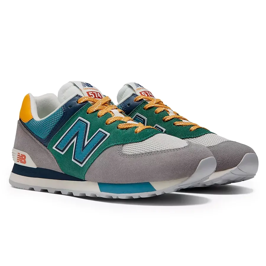 Imagen 1 de 5 de Zapatillas New Balance 574-VERDE/AZUL/GRIS/AMARILLO