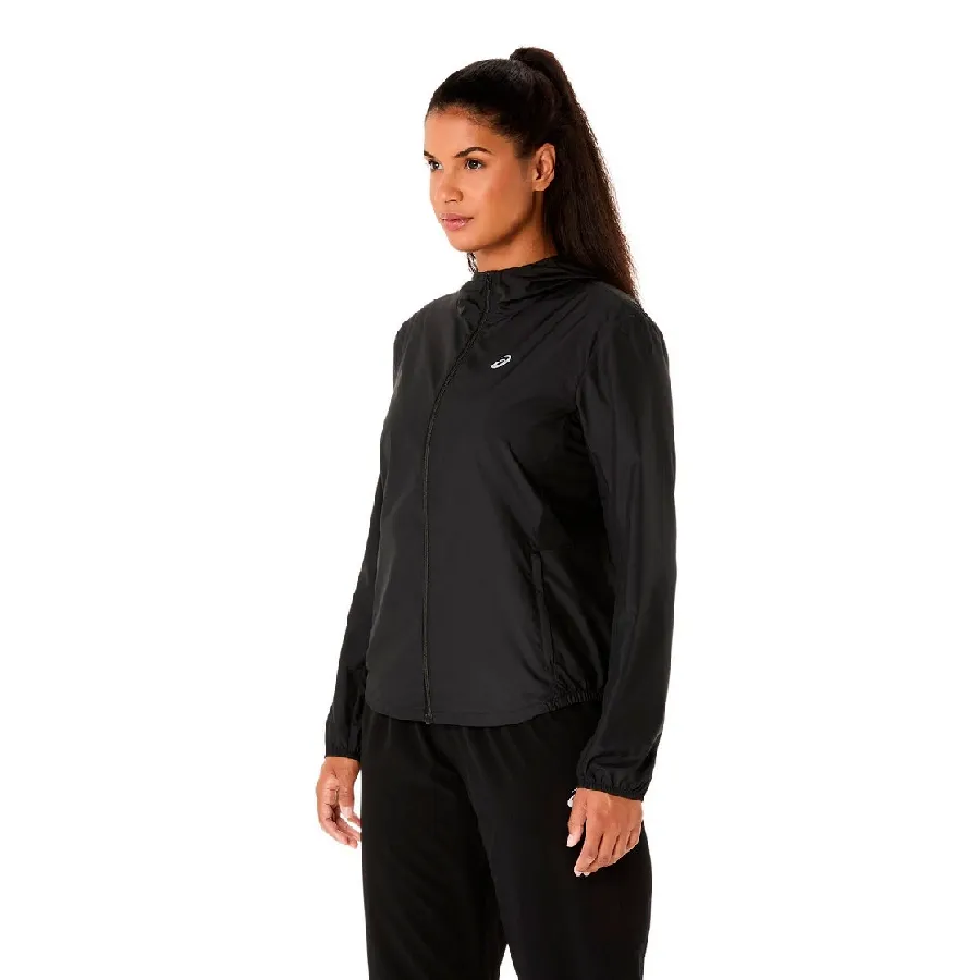 Imagen 1 de 7 de Campera Asics Rompeviento Plata-NEGRO