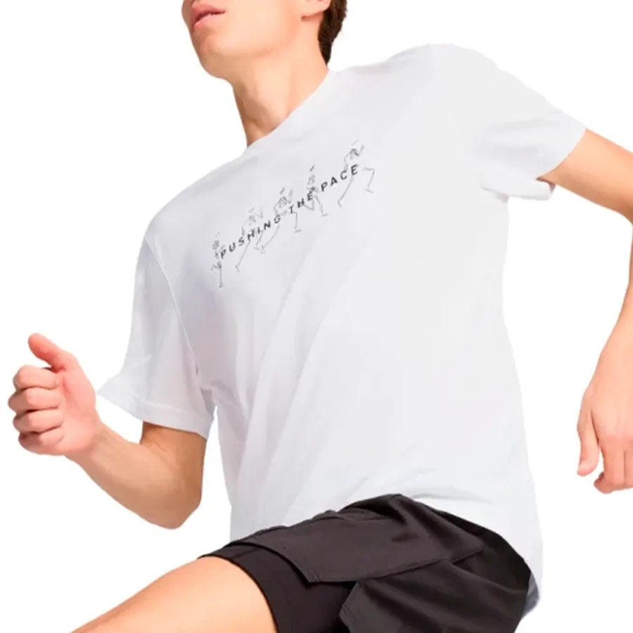 Imagen 2 de 4 de Remera Puma Grapchis Running-BLANCO