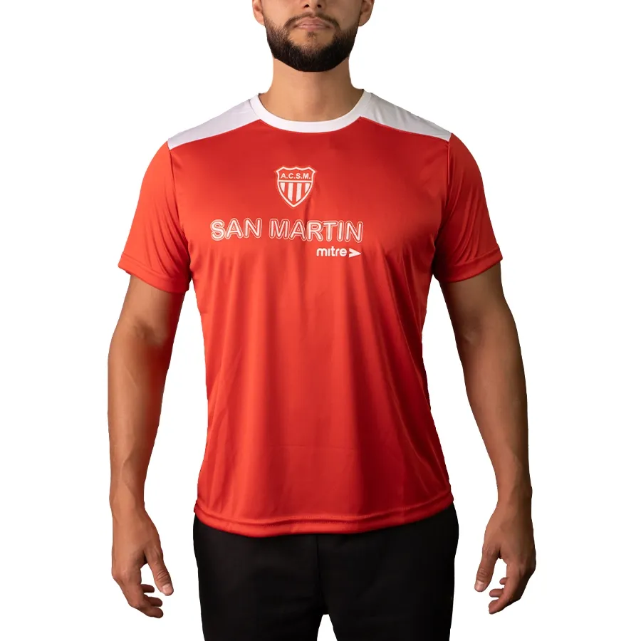 Imagen 0 de 5 de Remera Mitre Coventry San Martín-ROJO/BLANCO
