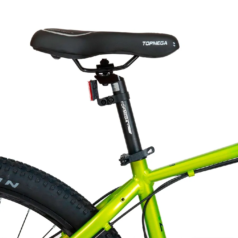 Imagen 3 de 9 de Bicicleta TopMega Fija  Mountain Bike Sunshine Aluminio R29 21vel-VERDE/LIMA