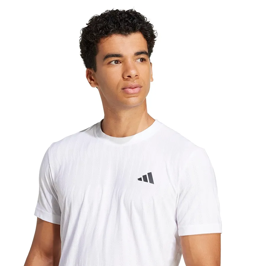 Imagen 2 de 4 de Remera adidas Tennis Climacool+ Airchill FreeLift-BLANCO