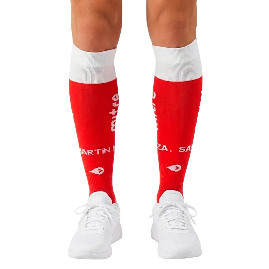 Imagen 0 de 2 de Medias Mitre Gemeleras San Martín de Mza 25-BLANCO/ROJO