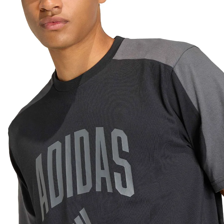 Imagen 3 de 5 de Remera adidas Collegiate-NEGRO/GRIS