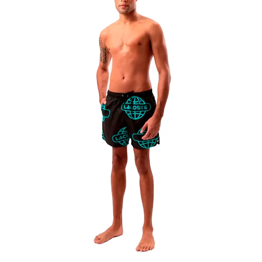 Imagen 2 de 5 de Malla Lacoste -NEGRO/TURQUESA