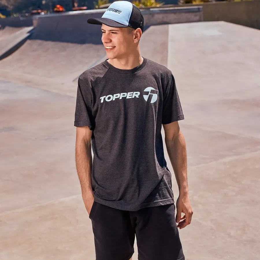Imagen 3 de 4 de Remera Topper Gtm Mc Brand-GRAFITO/BLANCO