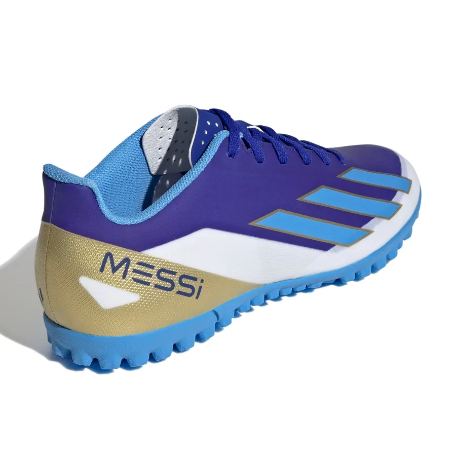 Imagen 1 de 7 de Botines adidas X Crazyfast Club Tf-AZUL/CELESTE/DORADO