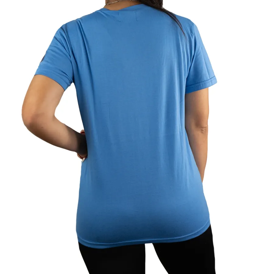 Imagen 2 de 4 de Remera Fiume Sport Premium Deportivo Godoy Cruz-AZUL FRANCIA