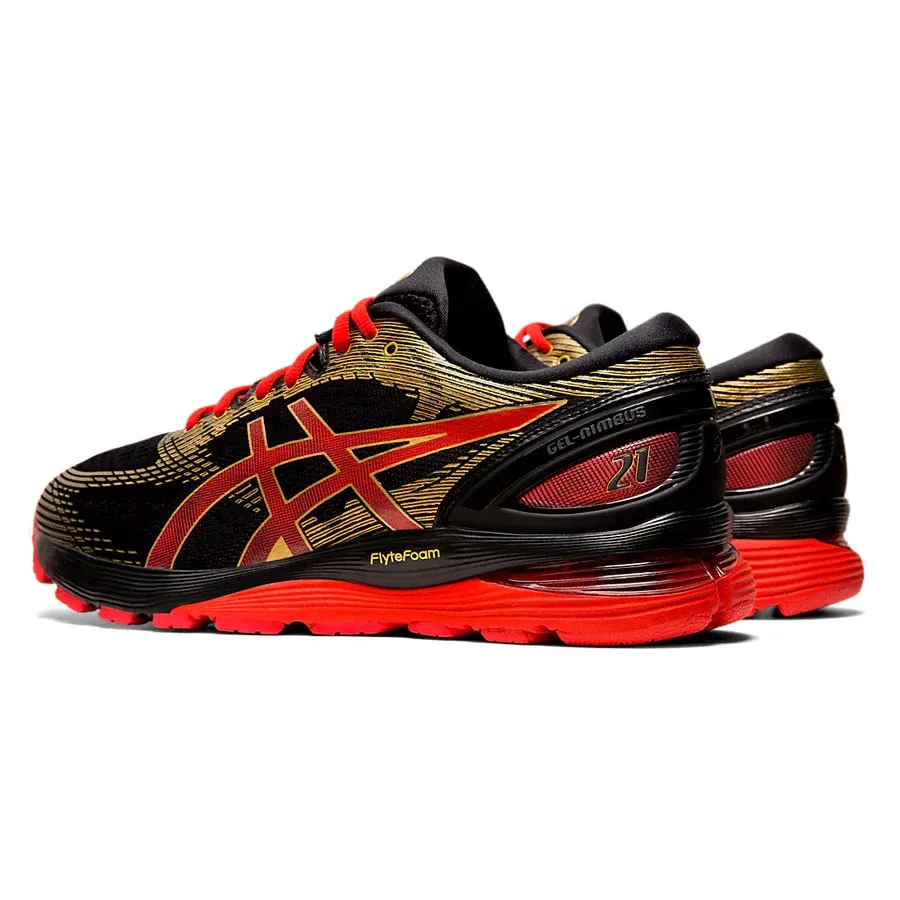 Imagen 0 de 5 de Zapatillas Asics Gel Nimbus 21-NEGRO/DORADO/ROJO
