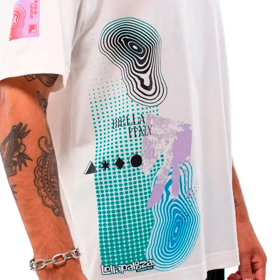 Imagen 7 de 9 de Remera Fila Lolla Sound-BLANCO