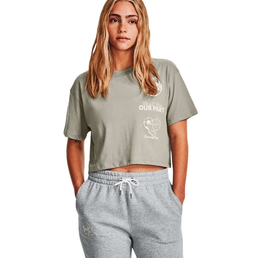 Imagen 2 de 6 de Remera Under Armour Purpose Cause-CEMENTO